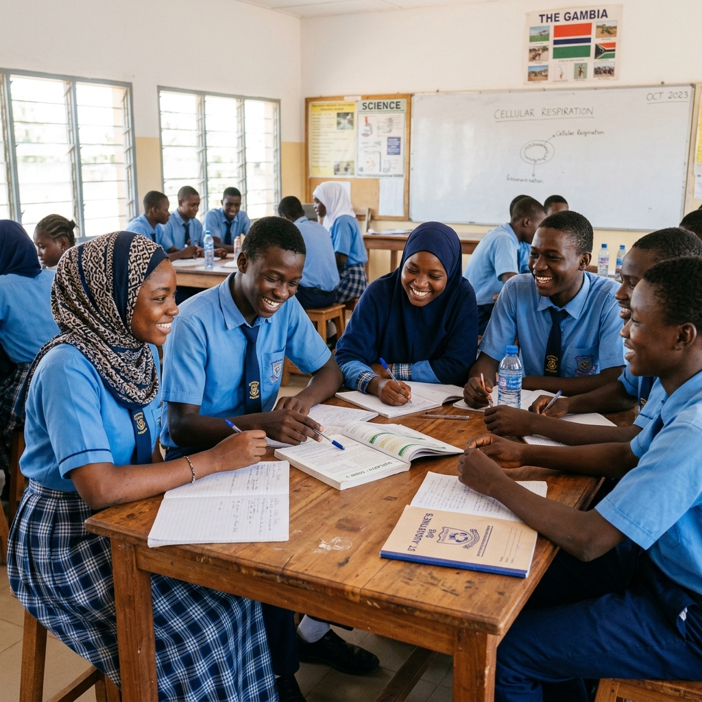Gambia Students in Exam Hall